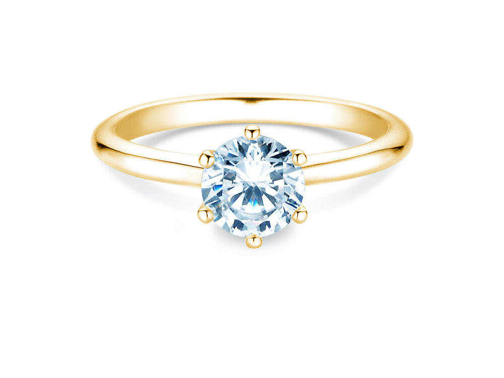 Solitärring Royal in 14K Gelbgold mit Labordiamant 2,50ct E/VS