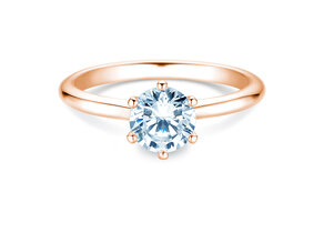 Solitärring Royal in 9K Roségold mit Diamant 1,00ct