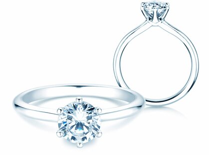 Verlobungsring Royal in 14K Weißgold mit Diamant 1,00ct