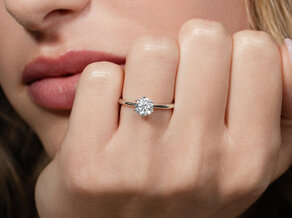 Solitärring Spirit in 9K Weißgold mit Diamant 1,00ct