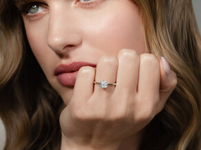 Solitärring Spirit in 9K Weißgold mit Diamant 1,00ct