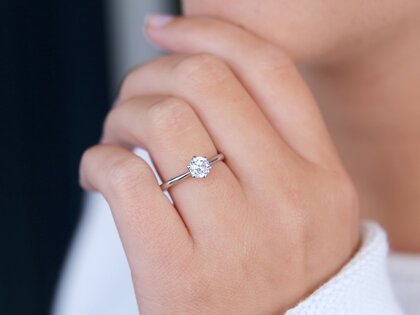 Solitärring Spirit in 9K Weißgold mit Diamant 1,00ct
