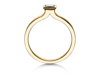 Solitärring Square in 14K Gelbgold mit Diamant 0,30ct