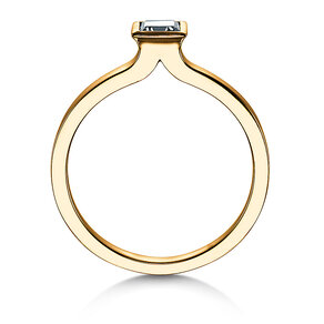 Solitärring Square in 14K Gelbgold mit Diamant 0,30ct