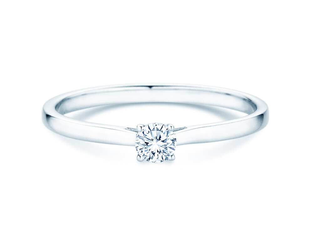 Solitärring Surprise in Silber 925/- mit Diamant 0,15ct G/SI