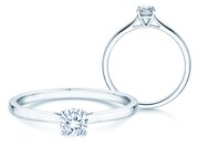 Solitärring Surprise in 14K Weißgold mit Diamant 0,25ct