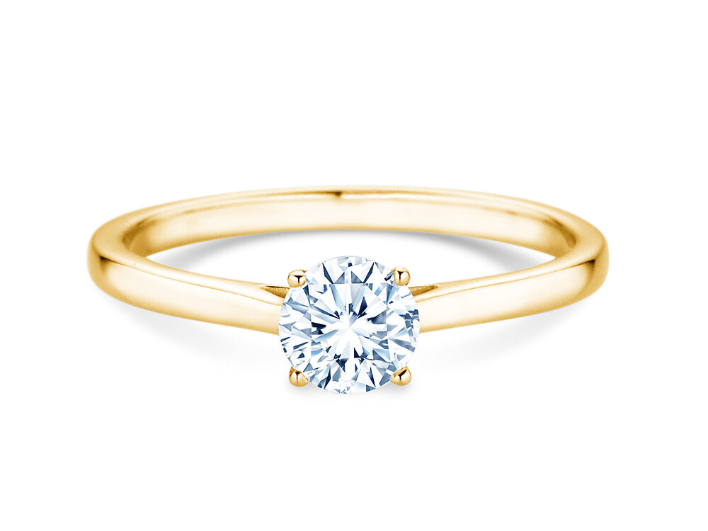 Solitärring Surprise in 9K Gelbgold mit Labordiamant 0,50ct E/VS