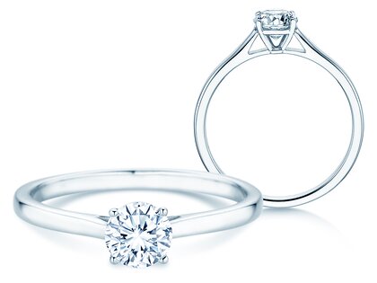 Solitärring Surprise in 9K Weißgold mit Diamant 0,50ct