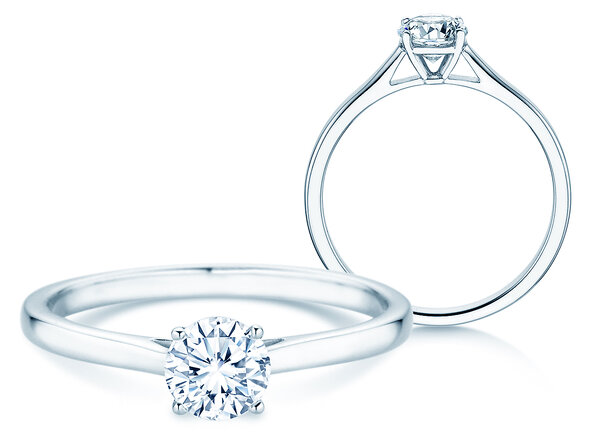 Solitärring Surprise in 9K Weißgold mit Diamant 0,50ct