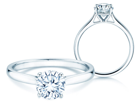 Solitärring Surprise in 9K Weißgold mit Diamant 1,00ct