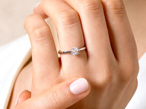 Solitärring Surprise in 14K Weißgold mit Diamant 0,75ct
