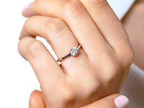 Solitärring Surprise in 9K Weißgold mit Diamant 1,00ct