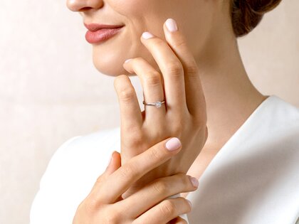 Solitärring Surprise in 9K Weißgold mit Diamant 0,50ct