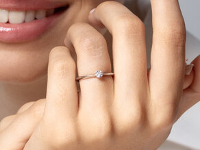Solitärring The One in Silber 925/- mit Diamant 0,15ct G/SI