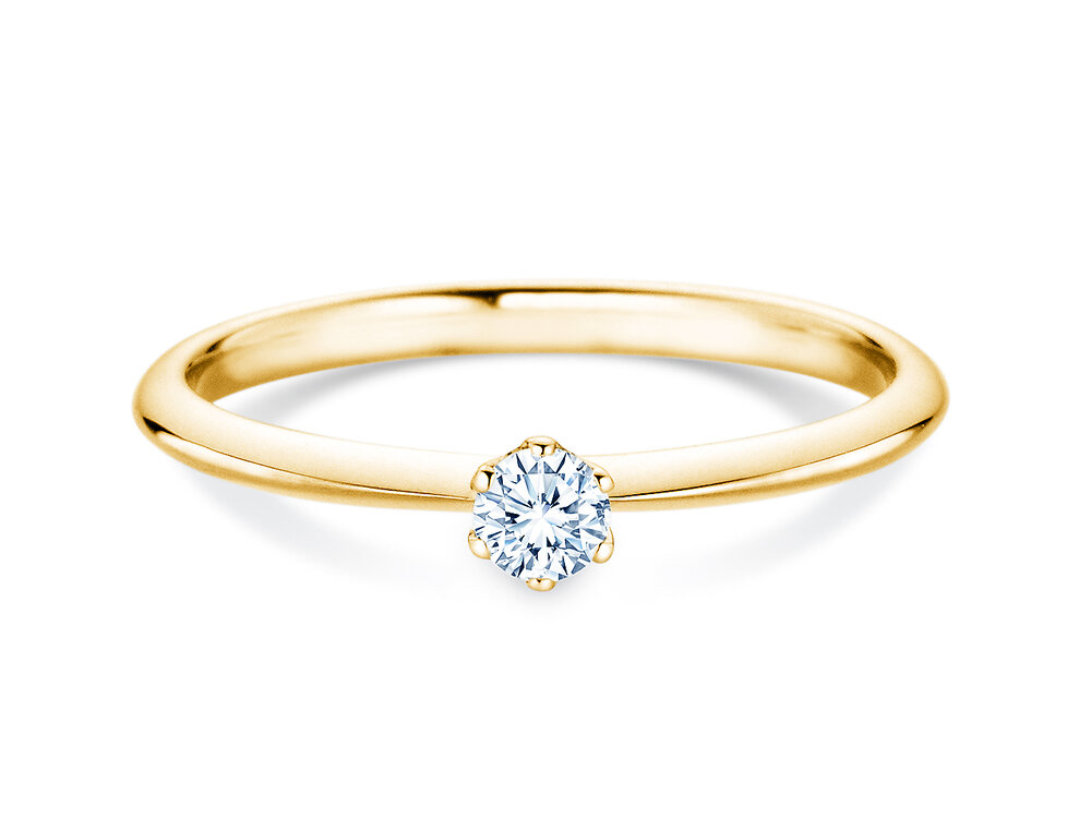 Solitärring The One in 14K Gelbgold