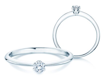 Solitärring The One in Silber 925/- mit Diamant 0,15ct