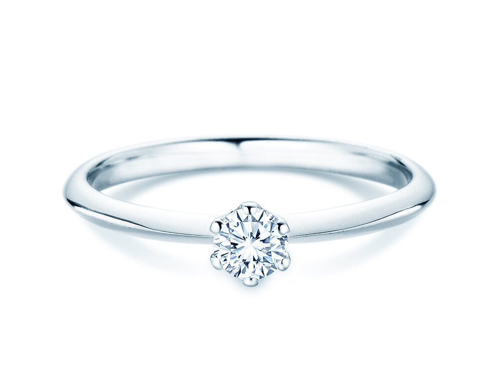 Solitärring The One in 14K Weißgold mit Labordiamant 0,25ct D/IF