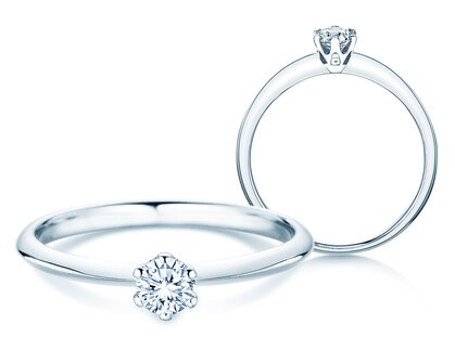 Solitärring The One in 14K Weißgold mit Diamant 0,25ct