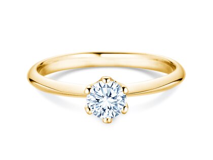 Solitärring The One in Gelbgold