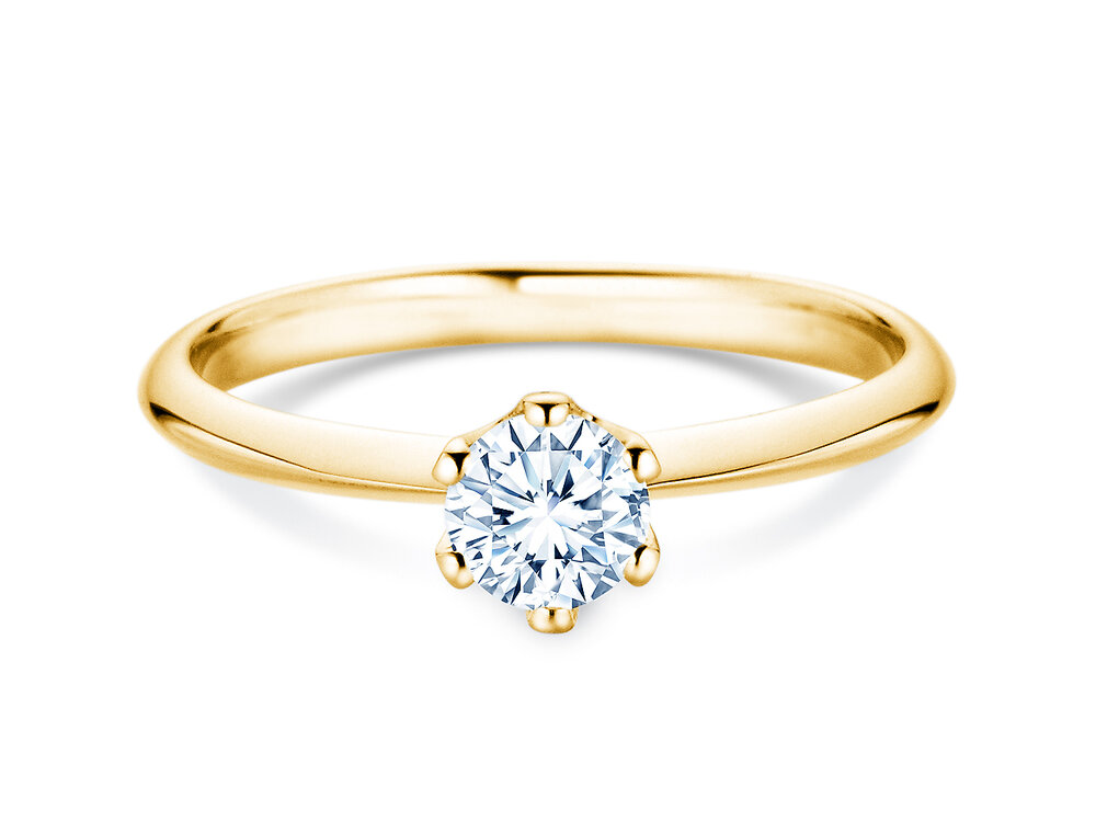 Ring The One in 9K Gelbgold mit Labordiamant 0,50ct D/IF