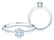 Solitärring The One in 9K Weißgold mit Diamant 0,50ct
