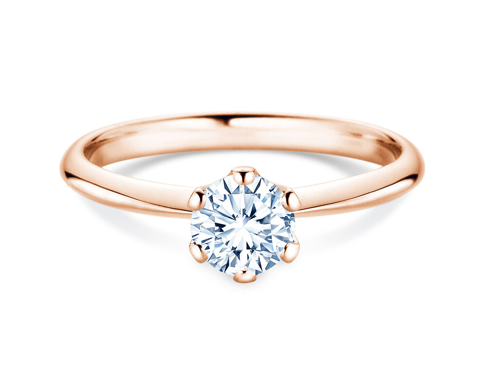Solitärring The One in 14K Roségold mit Labordiamant 0,75ct D/IF