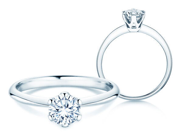 Solitärring The One in 9K Weißgold mit Diamant 0,75ct