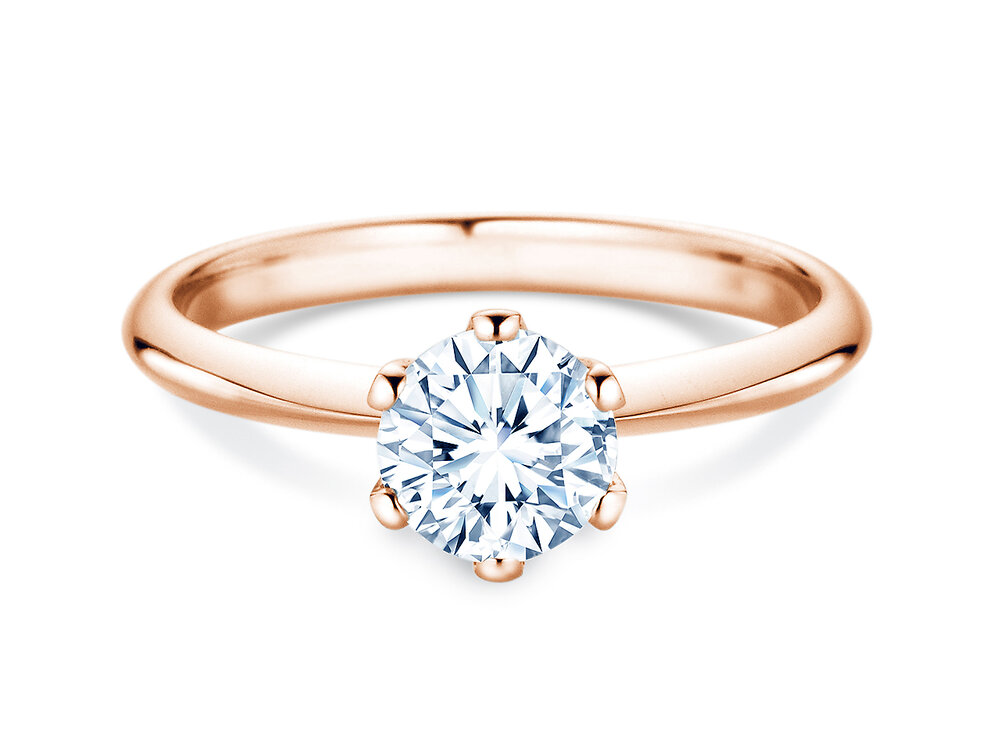 Solitärring The One in 18K Roségold mit Labordiamant 2,50ct D/IF