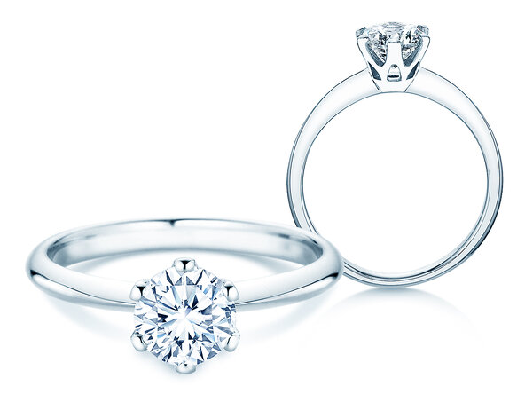Solitärring The One in 9K Weißgold mit Diamant 1,00ct