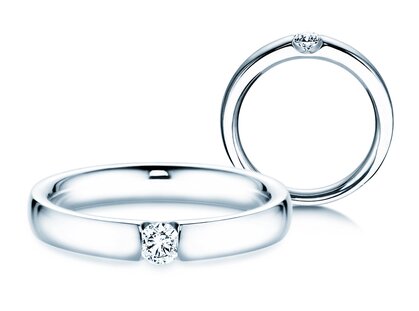 Spannring Destiny in Silber 925/- mit Diamant 0,15ct H/SI