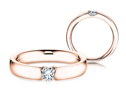 Spannring Destiny in 18K Roségold mit Diamant 0,25ct G/SI
