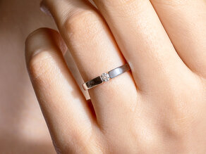 Spannring Infinity Petite in Weißgold
