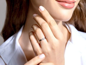 Spannring Infinity Petite in Weißgold