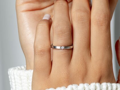 Spannring Infinity in Silber 925/- mit Diamant 0,03ct G/SI