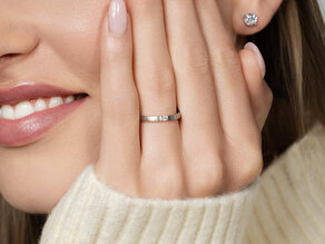 Spannring Infinity in Silber 925/- mit Diamant 0,03ct G/SI