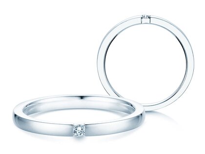 Spannring Infinity in Silber 925/- mit Diamant 0,05ct G/SI