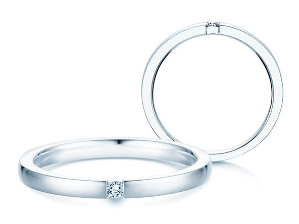 Spannring Infinity in Silber 925/- mit Diamant 0,05ct G/SI