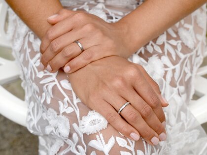 Spannring Infinity in Silber 925/- mit Diamant 0,07ct G/SI