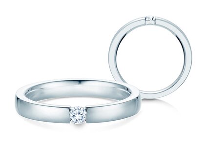 Spannring Infinity in Silber 925/- mit Diamant 0,15ct G/SI
