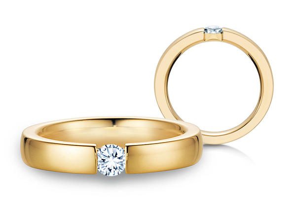 Spannring Infinity in Gelbgold