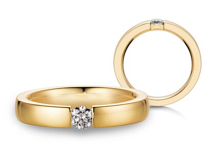 Spannring Infinity in Gelbgold