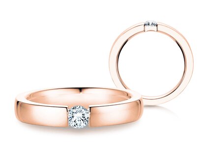 Spannring Infinity in 18K Roségold mit Diamant 0,25ct G/VS