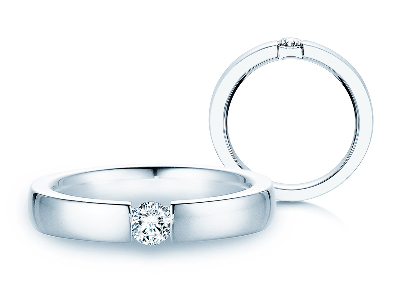 Spannring Infinity in Silber