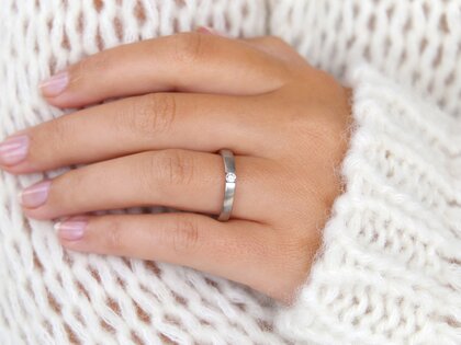 Spannring Infinity in Platin 950/-