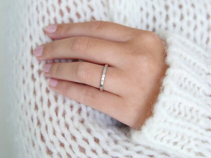 Spannring Infinity in Silber 925/- mit Diamant 0,03ct G/SI