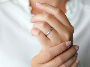 Spannring Infinity in Silber 925/- mit Diamant 0,05ct G/SI