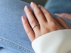 Spannring Infinity in Silber 925/- mit Diamant 0,05ct G/SI