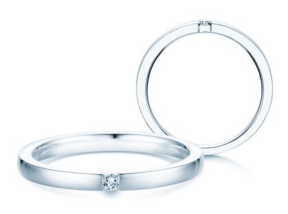 Spannring Infinity in Silber 925/- mit Diamant 0,07ct G/SI