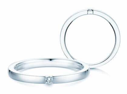 Spannring Infinity in Silber 925/- mit Diamant 0,07ct G/SI