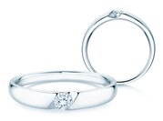 Spannring Italic Petite in Platin